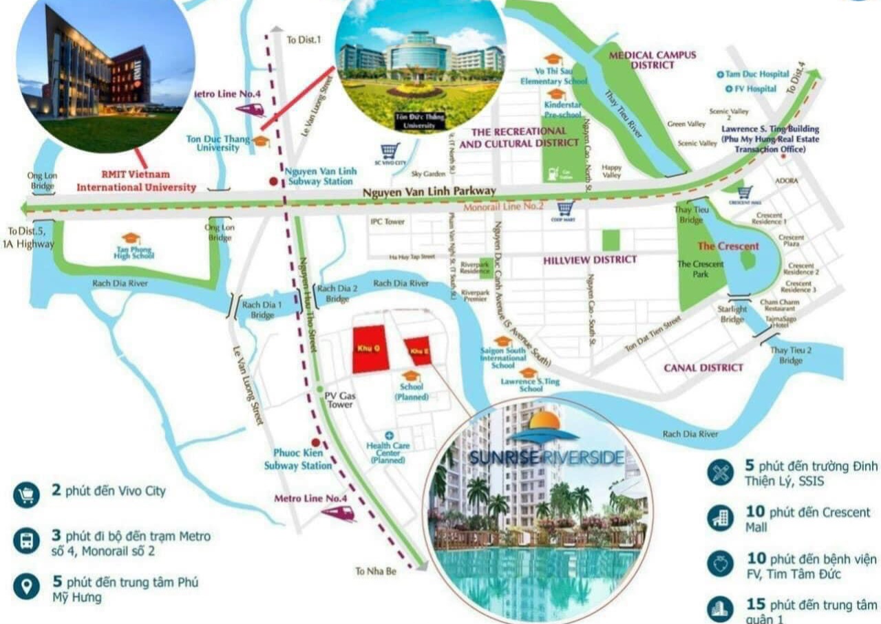 Vị trí Dự án Căn Hộ Sunrise Riverside